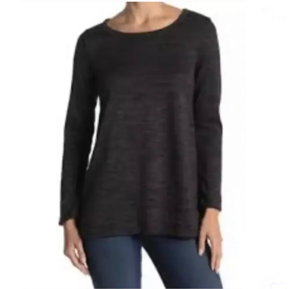 Forgotten Grace Gray Space Dye Long Sleeve Lightweight Sweatshirt Size XS